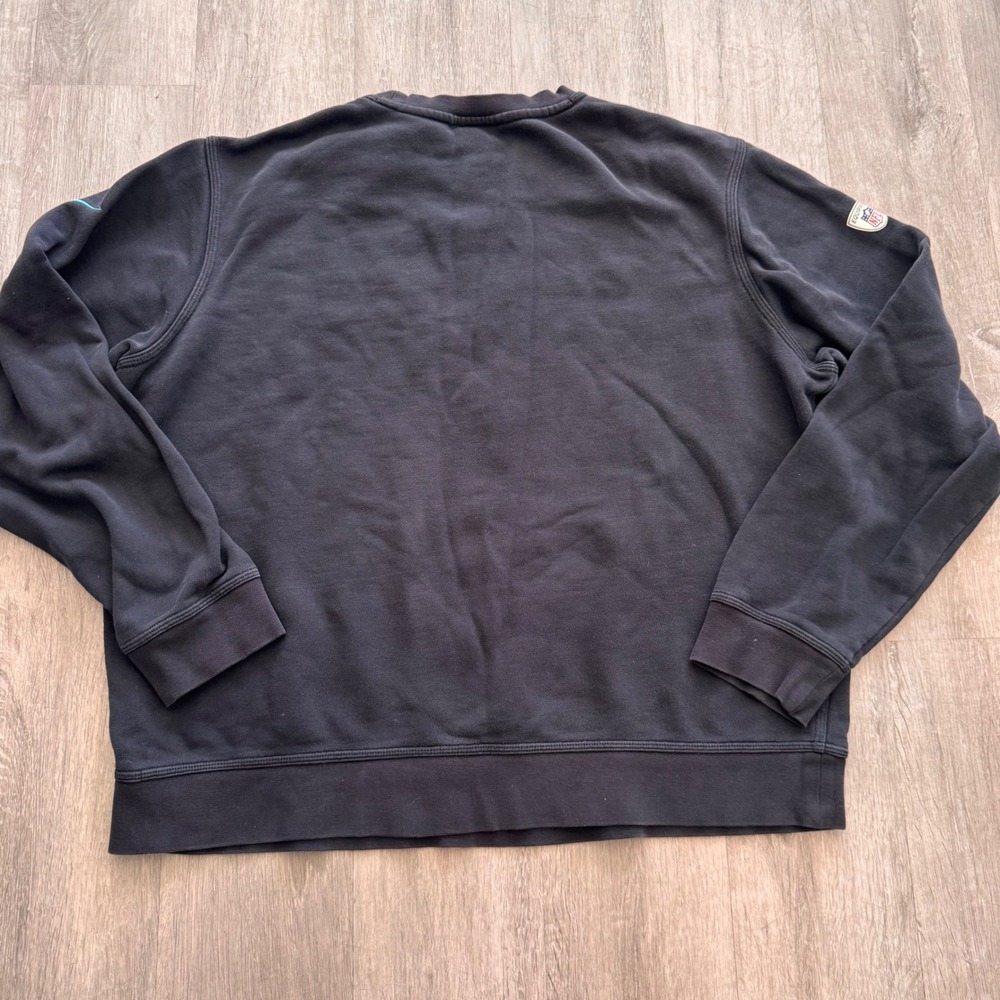 Nike NFL Carolina Panthers Sweatshirt Mens XL Black Training Crewneck Pullover - Picture 7 of 7